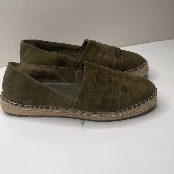Aldo Olive Cowee Suede Espadrilles Size 8 - Picture 2 of 10